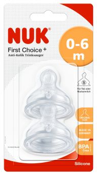 Nuk First Choice Plus Teat Silcone - 0-6M (Small) - 2's