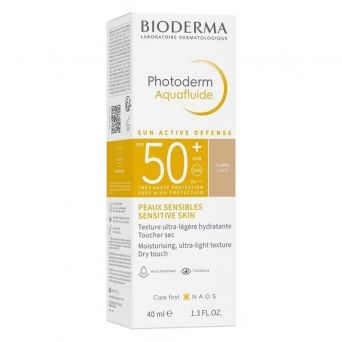 Pack of Bioderma Photoderm Aquafluid SPF 50+ Light Tinted sunscreen