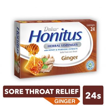 Dabur Honitus Herbal Lozenges Ginger 24's