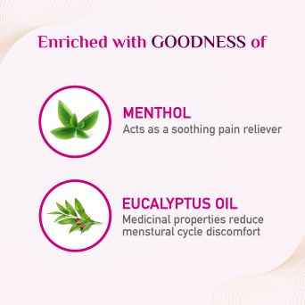 Enriched with menthol and eucalyptus oil for natural pain relief infographic