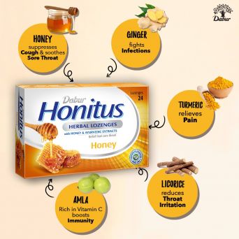 Dabur Honitus Herbal Lozenges Honey
