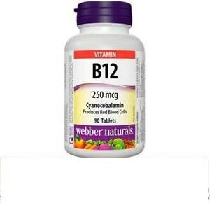 Vitamin B12 Cyanocobalamin 250mcg Tablet 90's