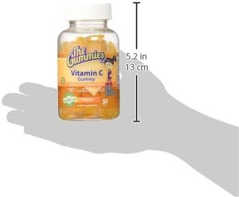 The Gummies Co Vitamin C for kids bottle, about 13cm tall, 50 orange gummies, keep out of reach of children