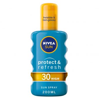 Nivea Sun Protect & Refresh Sun Spray, UVA & UVB Protection, SPF30, 200ml