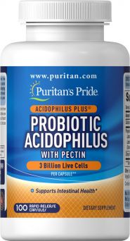 Puritan's Pride Acidophilus With 100mg Pectin Capsules