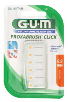 Gum Proxabrush Click 6 Refills 0.9