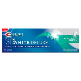 Crest 3D White Deluxe Anti-Tobacco Fresh Toothpaste 75ml