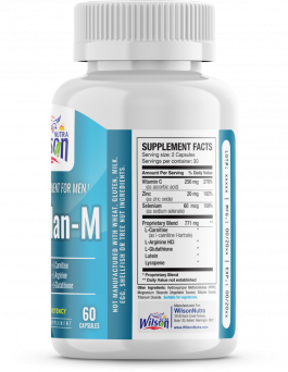 Fertiplan-M Capsules side bottle view – supplement facts and ingredients