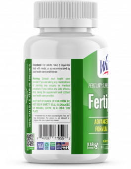 Wilson Fertiplan-F Supplement Bottle – Side View with Directions and Warnings