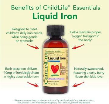 Iron bisglycinate chelate supports red blood cell formation and oxygen transport in children
