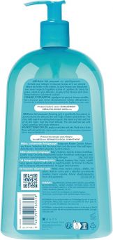 Back view of Bioderma Abcderm Gel Moussant 1000ml showing ingredients and instructions
