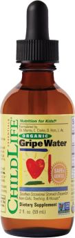 ChildLife Organic Gripe Water 2 Fl.Oz amber bottle with dropper for infant dosing