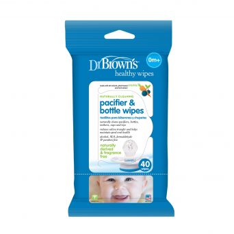 Dr Browns Pacifier & Bottle Wipes, 40-Pack