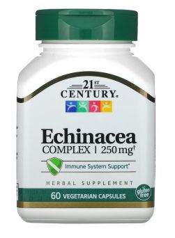 Gluten free label showing 21st Century Echinacea Complex suitability