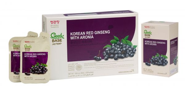 Cheongkwanjang Good Base Korean Red Ginseng With Aronia 50ml X 30 Pouches