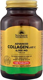 Sunshine Nutrition Advanced Collagen + Vit C 6000mg Tablet 100's