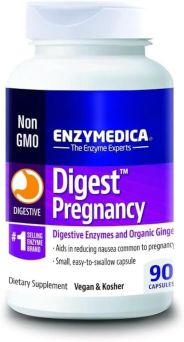Enzymedica Digest Pregnancy 90 capsules front view bottle – digestive enzyme supplement for pregnancy support