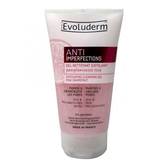 Evoluderm Anti Imperfections Exfoliating Cleansing Gel Pink Grapefruit 150ml