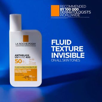 Anthelios UVMune 400 Invisible Fluid SPF50+ with invisible finish suitable for all skin tones