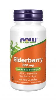 Now Elderberry 500Mg Vegetable Capsules 60'S