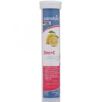 Sanotact Zinc + C Lemon Flavour Effervescent Tablets 20’s tube – immune and antioxidant support supplement