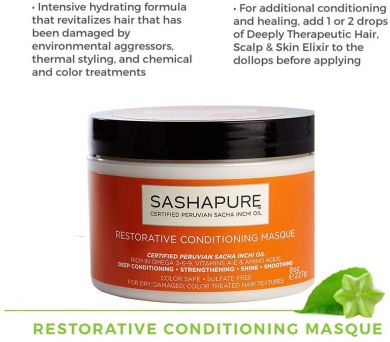 Sashapure Restorative Conditioning Masque 8 Oz (227G)