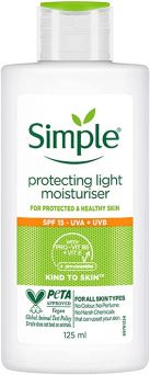Simple Light Moisturiser Spf15 125ml