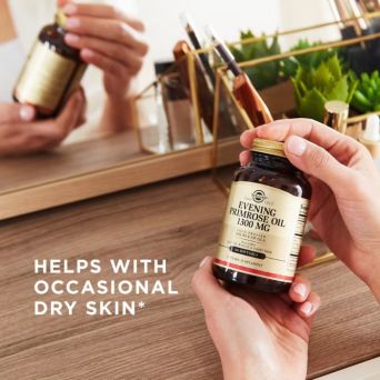 New Solgar Evening Primrose Oil packaging – clean & non-GMO softgels