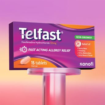 Telfast 120mg Anti-Allergy Tablets for Quick Allergy Relief 15's