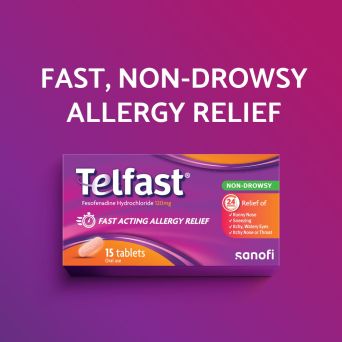 Telfast 120mg Anti-Allergy Tablets for Quick Allergy Relief 15's