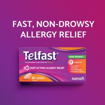 Telfast 120mg Anti-Allergy Tablets for Quick Allergy Relief 30's