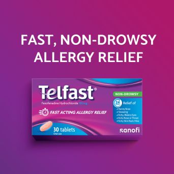 Telfast 180mg Anti-Allergy Tablets for Quick Allergy Relief 30's