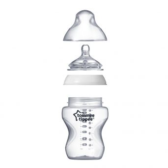Tommee Tippee Closer to Nature Feeding Bottle, 260ml x 1 -Girl