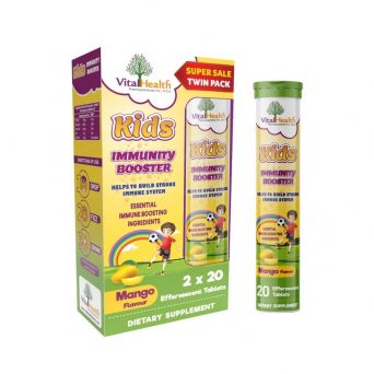 Vital Health Twin Pack Kids Immunity Booster Mango Effervescent Tablet 20'S