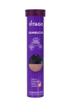 Vitago Sambucus Blackberry Effervescent Tablet 20'S