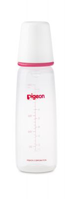 Pigeon Plastic Feeding Bottle 240ml (Transparent Cap)
