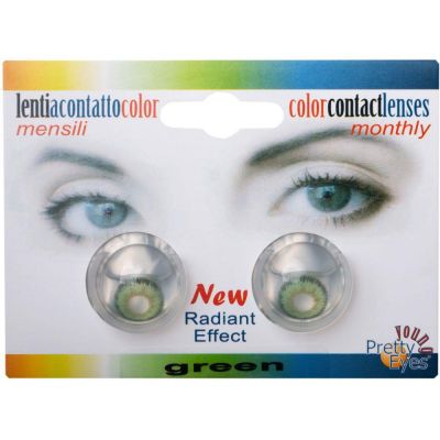 Young Pretty Eyes Contact Lenses Monthly Radiant Green - 1 pair