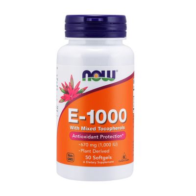 Now Vitamin E-1000 Iu 50 Softgels