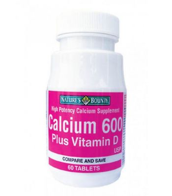 Nature's Bounty Calcium 600 +Vitamin D Tablet 60's