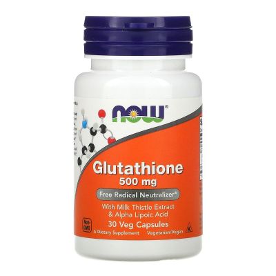 NOW Glutathione 500mg 30 Veg Capsules