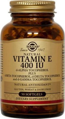 Solgar Vitamin E 268 Mg (400 Iu) 50 Mixed Softgels (D-Alpha Tocopherol & Mixed Tocopherols)