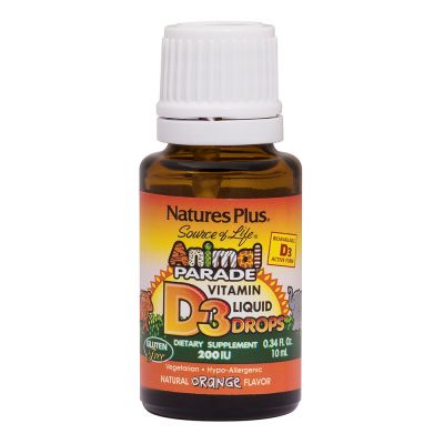 Animal Parade Vitamin D3 200 IU Liquid Drops - Orange Flavor 10ml