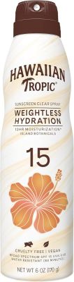 Hawaiian Tropic Silk Hydration Weightless Clear Spray Sunscreen SPF 15 170g