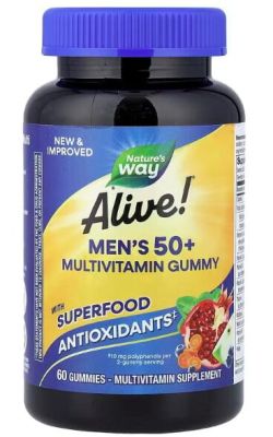 Nature's Way Alive, Men's 50+ Gummy Vitamin 60 Gummies
