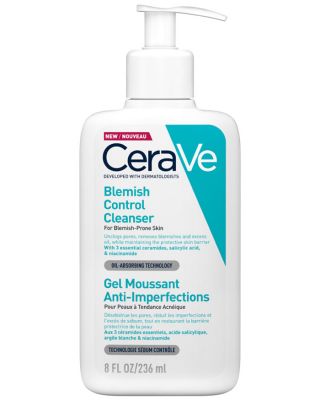 CeraVe Blemish Control Cleanser Face Wash For Acne & Blemish Prone Skin with 2% Salicylic Acid, Niacinamide and Ceramides 236 ML