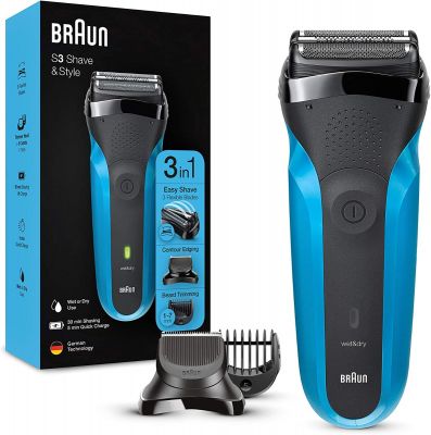 Braun Shaver 310BT, Series 3 Shave and Style Rechargeable Wet and Dry Electric Shaver