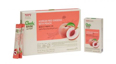 Cheongkwanjang Good Base Korean Red Ginseng With Peach 10ml X 30 Pouches