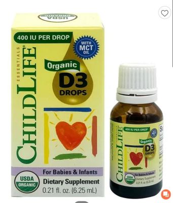 Childlife Organic D3 Drops 0.21 Fl Oz (6.25 ml)