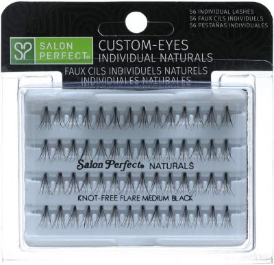 Salon Perfect Custom-Eyes Naturals Knot-Free Medium Black Lashes