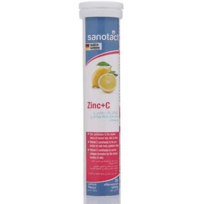 Sanotact Zinc + C Lemon Flavour Effervescent Tablet 20's